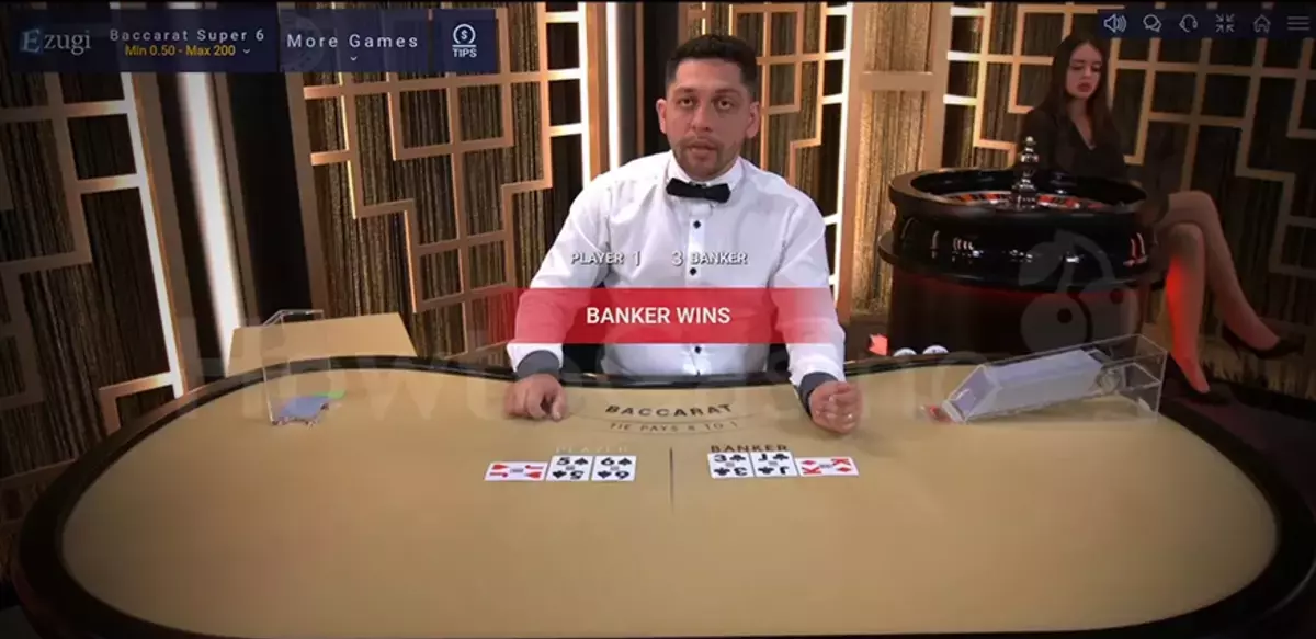 Live Baccarat Super 6 by Ezugi Gameplay 2