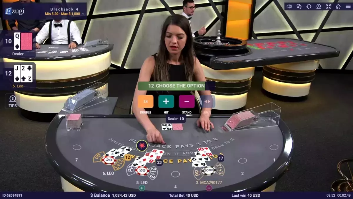 Live Blackjack by Ezugi Gameplay