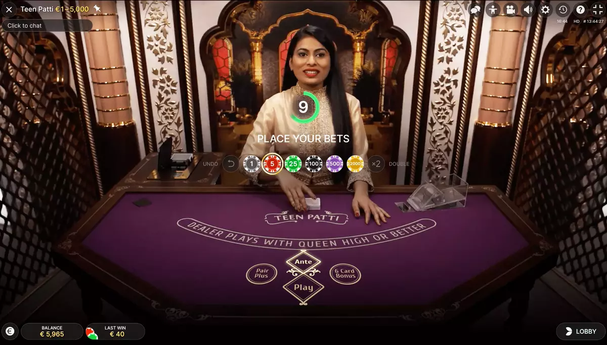 Live Teen Patti by Evolution Gaming Gameplay